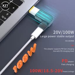 20V100W Laptop Power Adapter Connector DC Plug USB Type C Female to DC Male Jack Converter for Hp Dell Asus Acer Lenovo Notebook