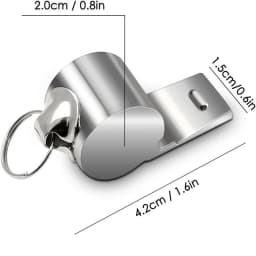 5 Packs Stainless Steel Whistle Loud Metal Whistles with Lanyard Professional Referees Whistle Coaches Lifeguards Survival Sport