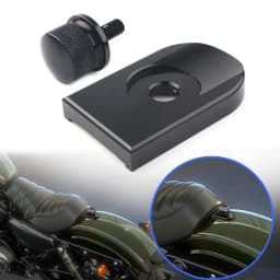 Bracingo Fit For Harley Sportster Touring Softail Dyna CVO Motorcycle Rear Seat Bolt Screw Nut Tab Knob Cover Kit Spacer Pad
