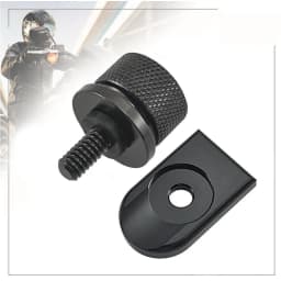 Bracingo Fit For Harley Sportster Touring Softail Dyna CVO Motorcycle Rear Seat Bolt Screw Nut Tab Knob Cover Kit Spacer Pad