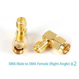 2PCS SMA to SMA Adapter SMA Male Female to Male Female RP SMA Straight 3 Way Right Angle 90 135 Degree RF Connector for Antenna