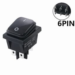 ON OFF KCD4 waterproof and oil proof switch four feet 2 file red green with lights six foot rocker power switch LED 12V 220V