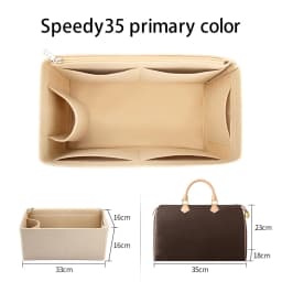 WUTA Felt Insert Bag Organizer For LV Speedy 20 25 30 35 Flap Handbag Inner Bag Makeup Travel Purse Storage Tote Bag Accessories