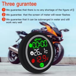 Motorcycle Painel Digital Moto Universal Temperature Clock Mini Full Screen Thermometer 4 in 1 Touch Screen Meter