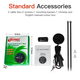 Motorcycle Painel Digital Moto Universal Temperature Clock Mini Full Screen Thermometer 4 in 1 Touch Screen Meter