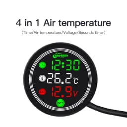 Motorcycle Painel Digital Moto Universal Temperature Clock Mini Full Screen Thermometer 4 in 1 Touch Screen Meter