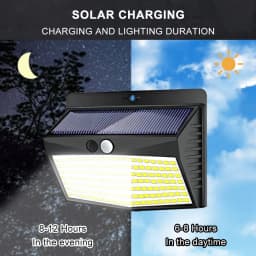 138 LED Solar Light Outdoor Solar Wall Lamp Human Body Sensor 3 Mode Waterproof Garden Decor Street Lights Sunlight Powered