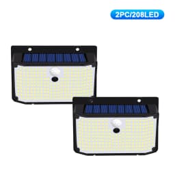 138 LED Solar Light Outdoor Solar Wall Lamp Human Body Sensor 3 Mode Waterproof Garden Decor Street Lights Sunlight Powered