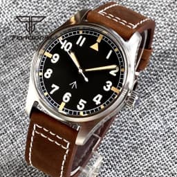 Tandorio 39mm 20BAR Dive Pilot Men's Automatic Steel Watch NH35 Miyota 8215 PT5000 Mechanical AR Sapphire Wristwatch Green Lume