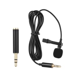 Portable 1.5m Lavalier Mini Microphone Condenser Clip-on Lapel Mic Wired USB 3.5mm Type-C Microfon For Phone for Mac Laptop PC