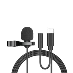 Portable 1.5m Lavalier Mini Microphone Condenser Clip-on Lapel Mic Wired USB 3.5mm Type-C Microfon For Phone for Mac Laptop PC