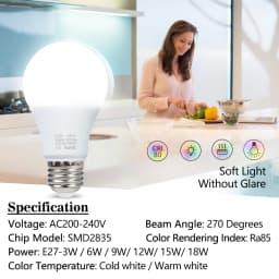 4pcs/lot E27 LED Bulb Lamps AC 220V SMD2835 3W 6W 9W 12W 15W 18W Lampada Led Light Bulbs Living Room Home Indoor LED Bulb