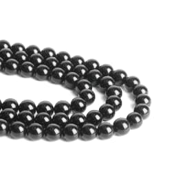 5A Natural Black Agate Onyx Stone Beads Round Loose Spacer 4 6 8 10 12mm For Jewelry Making DIY Bracelets Accessory 15'' Strand