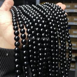 5A Natural Black Agate Onyx Stone Beads Round Loose Spacer 4 6 8 10 12mm For Jewelry Making DIY Bracelets Accessory 15'' Strand