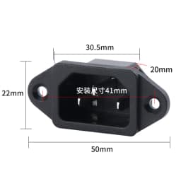 IEC320 10A 250V Black Male female docking Plug Connector Rewireable C13 C14 Plug Rewirable Power Konektor 3 Pin AC Socket