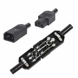 IEC320 10A 250V Black Male female docking Plug Connector Rewireable C13 C14 Plug Rewirable Power Konektor 3 Pin AC Socket