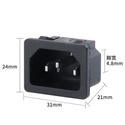 IEC320 10A 250V Black Male female docking Plug Connector Rewireable C13 C14 Plug Rewirable Power Konektor 3 Pin AC Socket