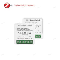 ZigBee Smart Mini Smart Light Switch 1/2CH Breaker Relay 16A 2 Way Control Smart Life APP Voice Control For Tuya Alexa Google