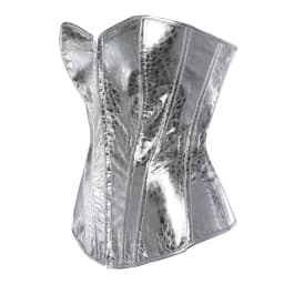 Silver Gold Corsets for Women Steampunk Gothic Corset Bustier with Zipper Plus Size Vintage Style Corset Top Burlesque Lingerie