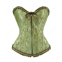 Silver Gold Corsets for Women Steampunk Gothic Corset Bustier with Zipper Plus Size Vintage Style Corset Top Burlesque Lingerie