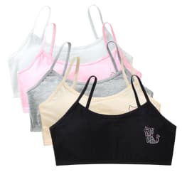 5PCS/Lot Teeange Girls Small Training Bras Purbery School Girl Sports Bra Children Detachable Chest Pad Underwear Kids Tube Tops