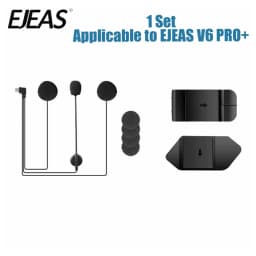 EJEAS V6 PRO+ Motorcycle Helmet Headset Earphone Microphone Speaker Type-C with New Style Mounting Clip Double-Sided Tape Gift
