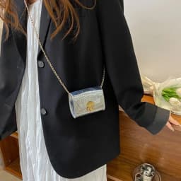 Trendy Mini Shoulder Bag Casual Chain Messenger Bag Daily Commuting Bag Lipstick Coin Purse