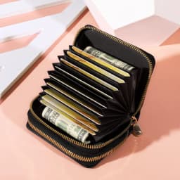 Women Zipper Short Style Purse LycheePattern Fashion Large Capacity Multi CaroSlot Coin Purse With Zipper