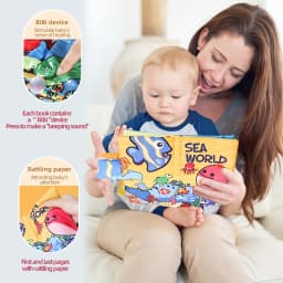 Baby Cloth Book 6 Pages 0-3 Year Old Early Education Parent-child Interaction Baby Toys For 0-3 Year Old Newborn Gifts