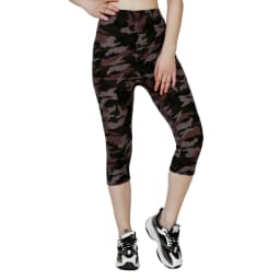 Fashionable leisure vacation camouflage tight pants, fitness women's printed summer soft cropped leggings