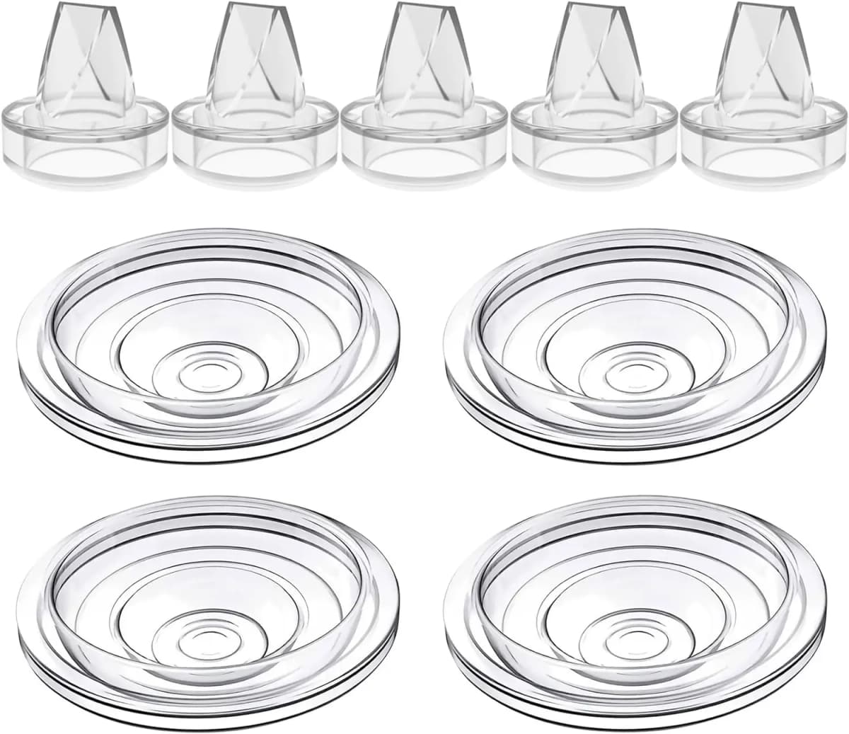 Silicone Duckbill Valve and Silicone Diaphragm, Compatible with S12Pro/S9Pro/S12/S9 Wearable Breastpump Parts Replace