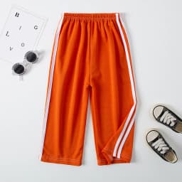 Children's Summer And Autumn Basic Versatile Solid Color Wide Leg Pants For Girls Casual Straight Leg Pants For Boys Sports Pant