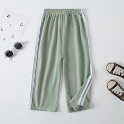 Children's Summer And Autumn Basic Versatile Solid Color Wide Leg Pants For Girls Casual Straight Leg Pants For Boys Sports Pant