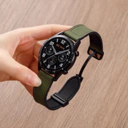 22mm 20mm Leather Silicone Strap For Samsung Galaxy Watch 7 6 5 4 40mm/44mm Magnetic Band For Galaxy Watch 6 Classic 43mm 47mm