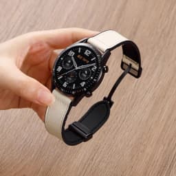 22mm 20mm Leather Silicone Strap For Samsung Galaxy Watch 7 6 5 4 40mm/44mm Magnetic Band For Galaxy Watch 6 Classic 43mm 47mm