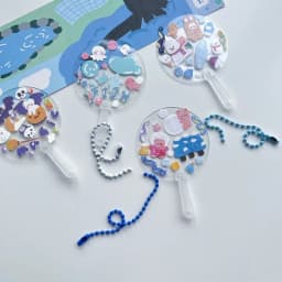 10/15/20Pcs Goo Card Handbook Stickers 5cm Mini Guka Fan Kawaii Decoration Sticker DIY Hand Tools Cuckoo Card School Supplies