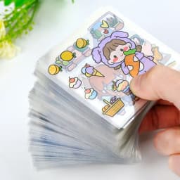 10/15/20Pcs Goo Card Handbook Stickers 5cm Mini Guka Fan Kawaii Decoration Sticker DIY Hand Tools Cuckoo Card School Supplies
