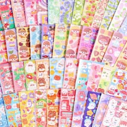 10/15/20Pcs Goo Card Handbook Stickers 5cm Mini Guka Fan Kawaii Decoration Sticker DIY Hand Tools Cuckoo Card School Supplies