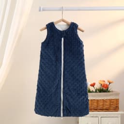 Baby Sleeping Bag 0-6m Autumn and Winter Vest-Style Bean Velvet Newborn Leg-Wrapped Sleeping Bag Anti-Kick Sleeveless Baby Sleeping Bag
