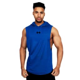 Summer Loose Sleeveless Hooded T-shirts Cotton Breathable Mens Sport Singlets Gym Bodybuilding Tank Tops Fitness Muscle Hoodie