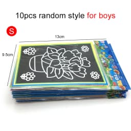 10pcs Children Scratch Painting Toys Art DIY Handmade Cute Cartoon Pattern Brilliant Colors Drawing Toys Kids Birthday Gift TMZ