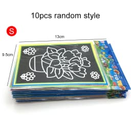 10pcs Children Scratch Painting Toys Art DIY Handmade Cute Cartoon Pattern Brilliant Colors Drawing Toys Kids Birthday Gift TMZ