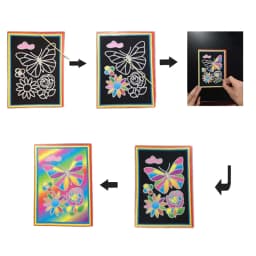 10pcs Children Scratch Painting Toys Art DIY Handmade Cute Cartoon Pattern Brilliant Colors Drawing Toys Kids Birthday Gift TMZ