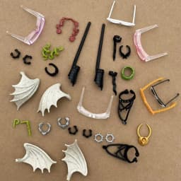 Monster Doll Earrings Wings Necklaces DIY Doll Dressing Accessories Handring Glasses Original Doll Parts