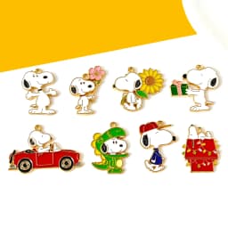 10/20/30Pcs Cute Dog DIY Keychain Metal Handmade for Making Alloy Key Chain Cute Keyring Gift for Fans