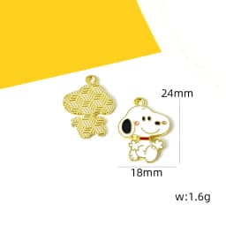 10/20/30Pcs Cute Dog DIY Keychain Metal Handmade for Making Alloy Key Chain Cute Keyring Gift for Fans