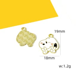 10/20/30Pcs Cute Dog DIY Keychain Metal Handmade for Making Alloy Key Chain Cute Keyring Gift for Fans