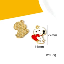 10/20/30Pcs Cute Dog DIY Keychain Metal Handmade for Making Alloy Key Chain Cute Keyring Gift for Fans