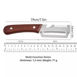 2-in-1 Serrated Peeling Knife Premium Vegetable Peeler With Wooden Handle And Bottle Opener Kitchen Tool