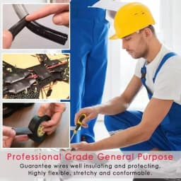 high-temperature resistant black rubber electrical tape-durable and soft insulating adhesive, used for industrial, household